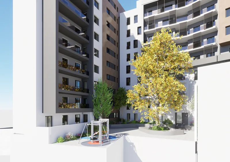 ESSOR Housing — Inner courtyard